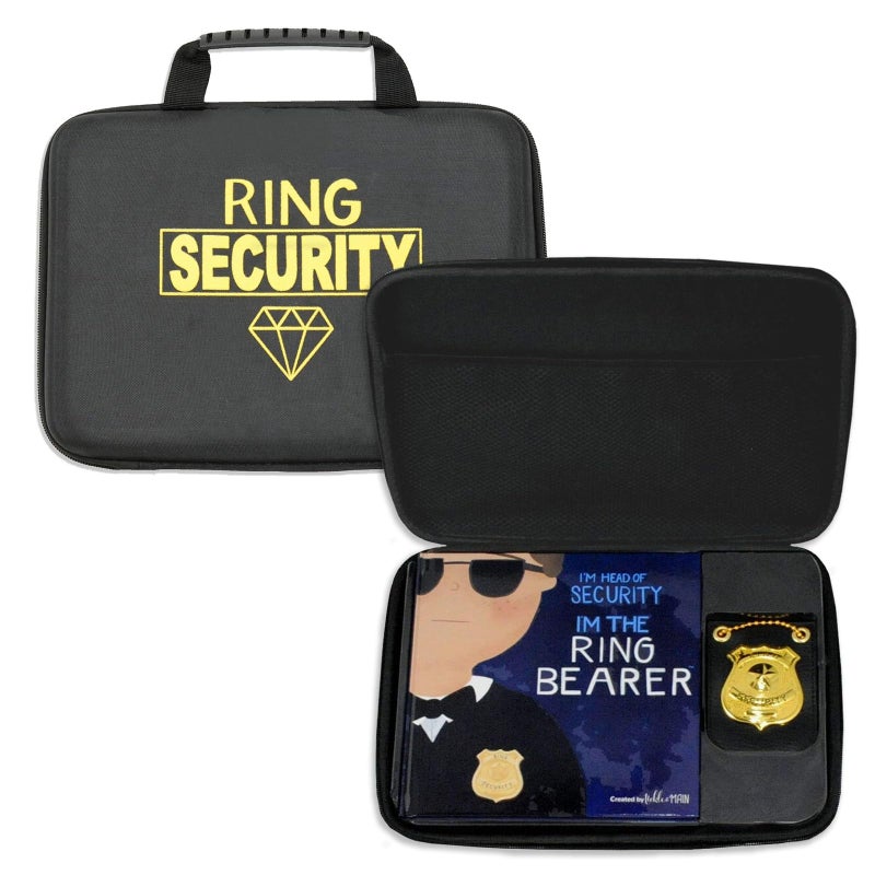 Tickle & Main Ring Bearer Proposal Gift Set - Youth S/M, Ages 4 & Up, Black Polyester - Includes Storybook, Leather Badge & Security Briefcase - Kids Ring Bearer Gifts - Image 3